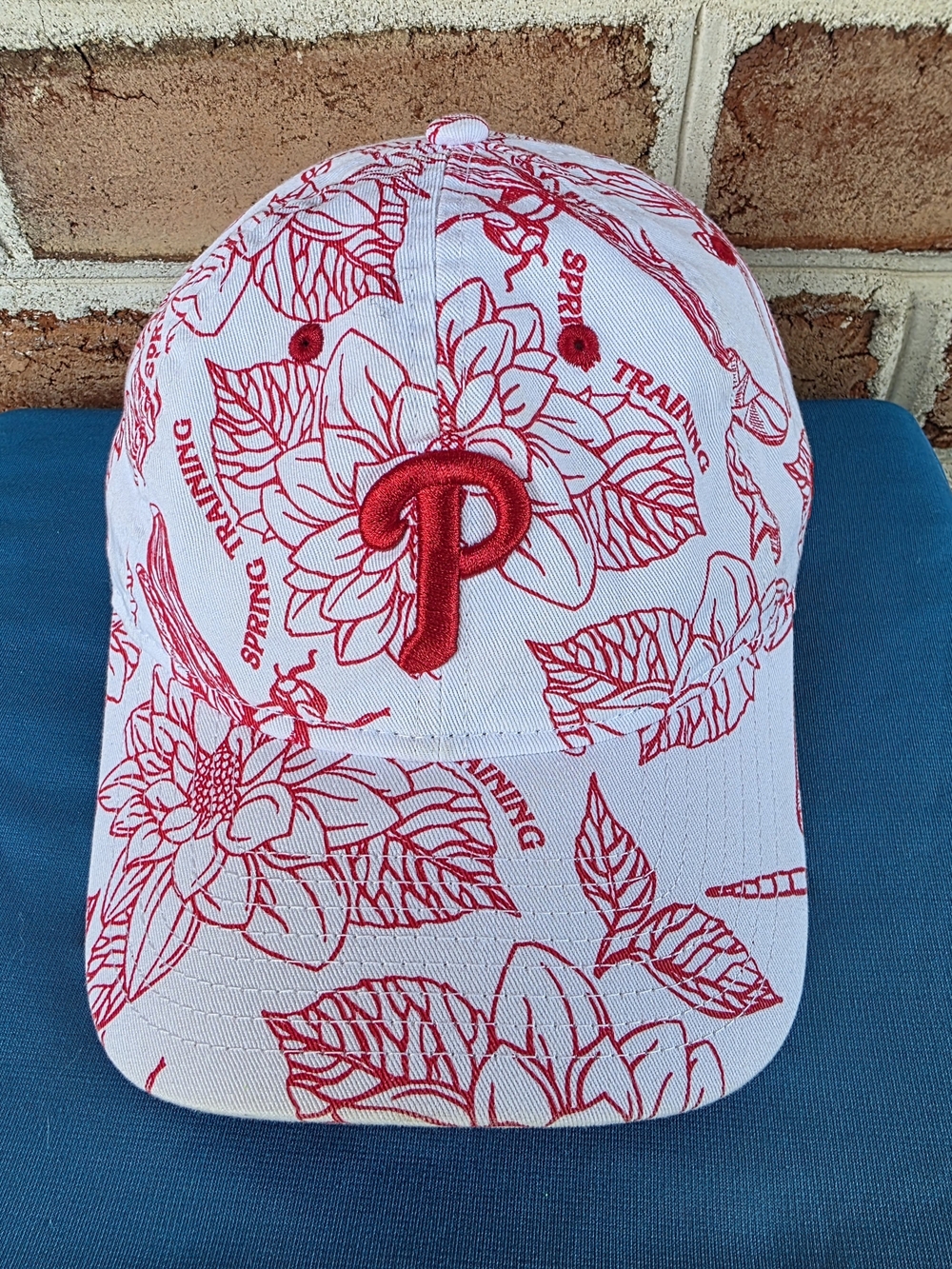 Philadelphia Phillies White & Red Floral SPRING TRAINING Baseball Cap